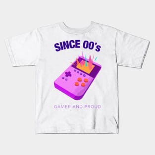 Since 2000s Gamer and Proud - Gamer gift - Retro Videogame Kids T-Shirt